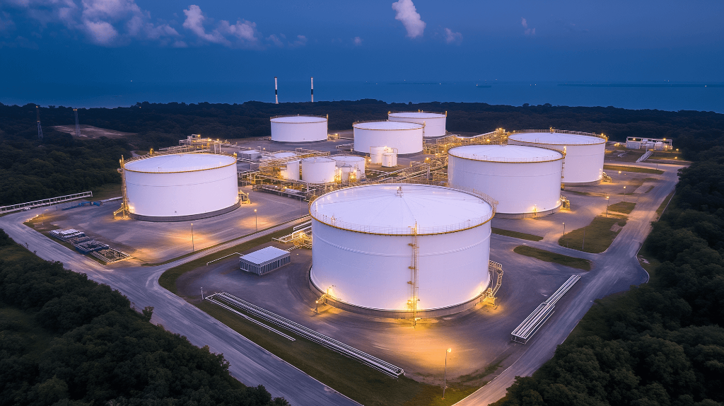 Storage and Throughput Operations - Bulk storage tanks at terminal facility